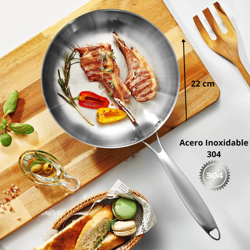304 Stainless Steel Frying Pan