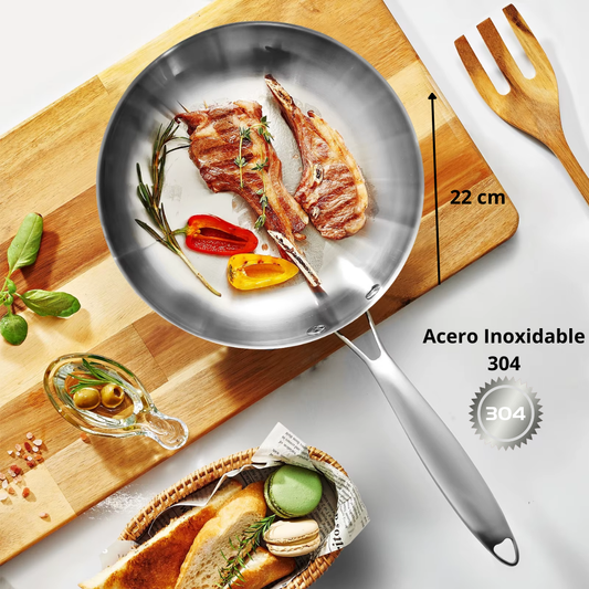 304 Stainless Steel Frying Pan